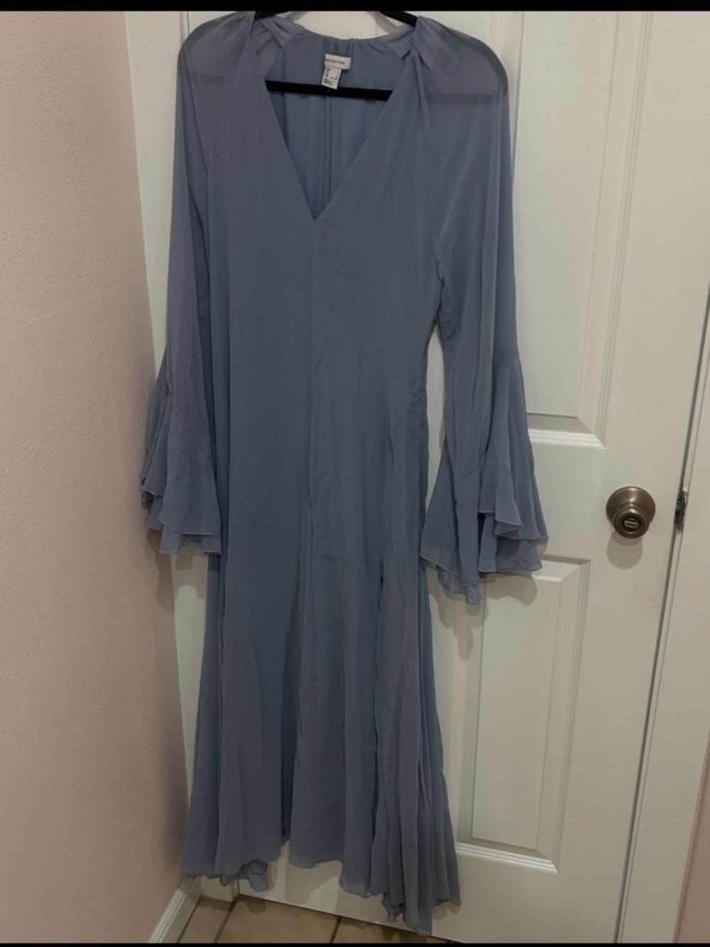 H&M edition Light Blue Ruffle Sleeve Maxi Dress - Picture 4 of 7